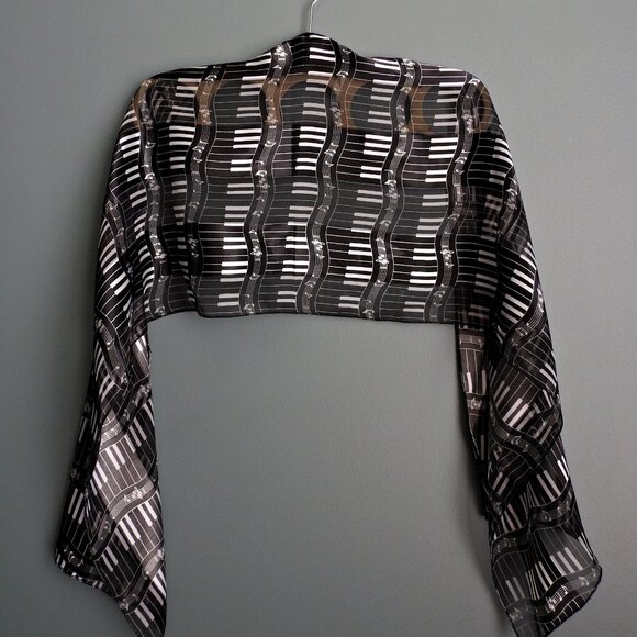 Lightweight Musical Piano Scarf - Picture 7 of 9